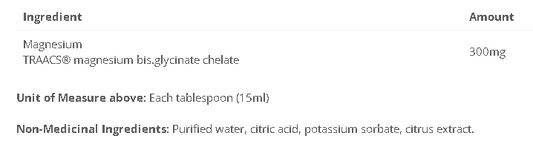 Magnesium Bis Glycinate - 300mg Full Chelate Liquid